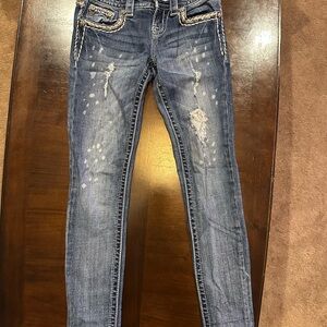Miss Me Blue Distressed Skinny Jeans